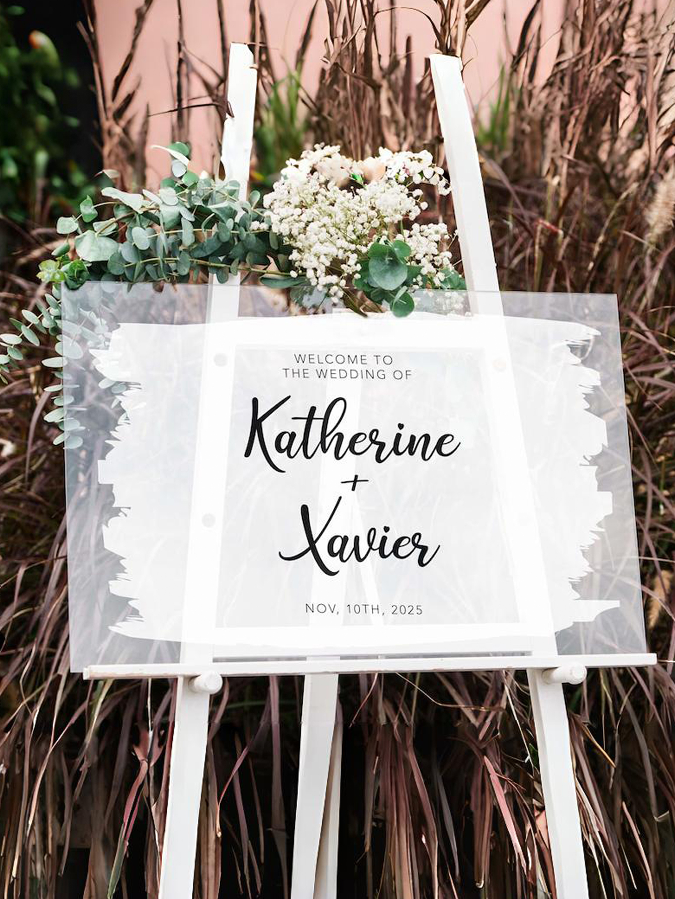 Personalized Acrylic Wedding Welcome Sign